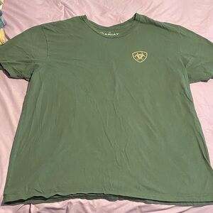 Ariat Olive Tee with Gold Emblem
